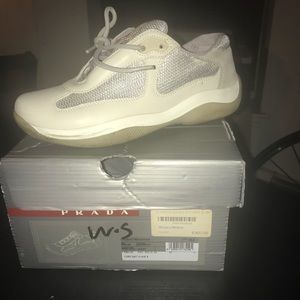 Prada’s white and grey